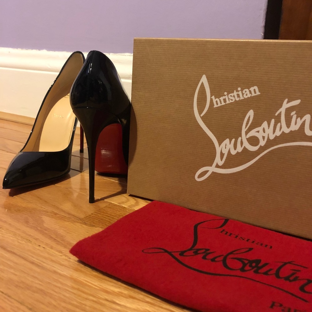 NEW Christian Louboutin black pigalle sz 40.5